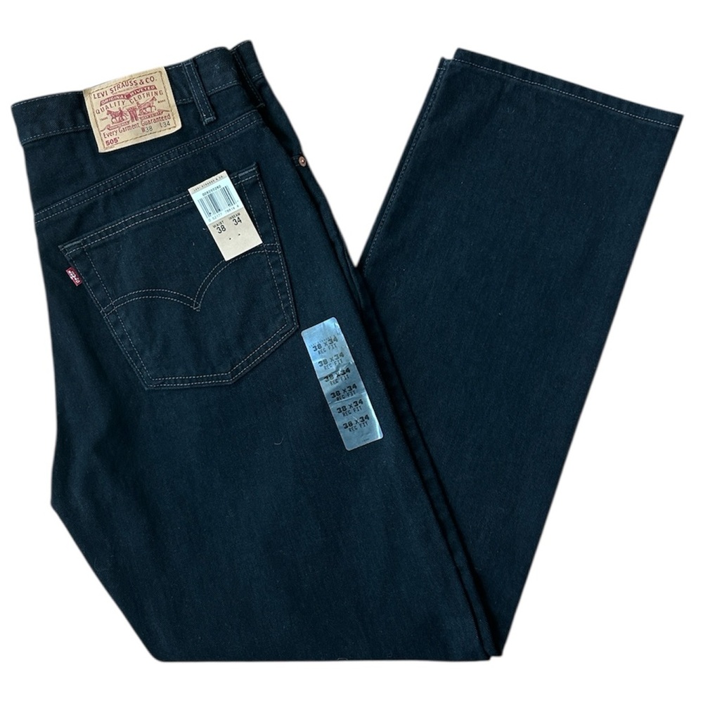 Vintage Levi’s 505 mens Size 38 x 34 black jeans. New with tags. Canada Oct 1990